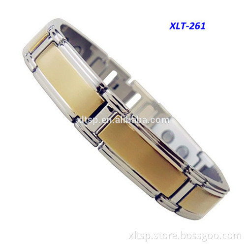 Benefit health bracelet 316l stainless steel double magneitc power bracelet